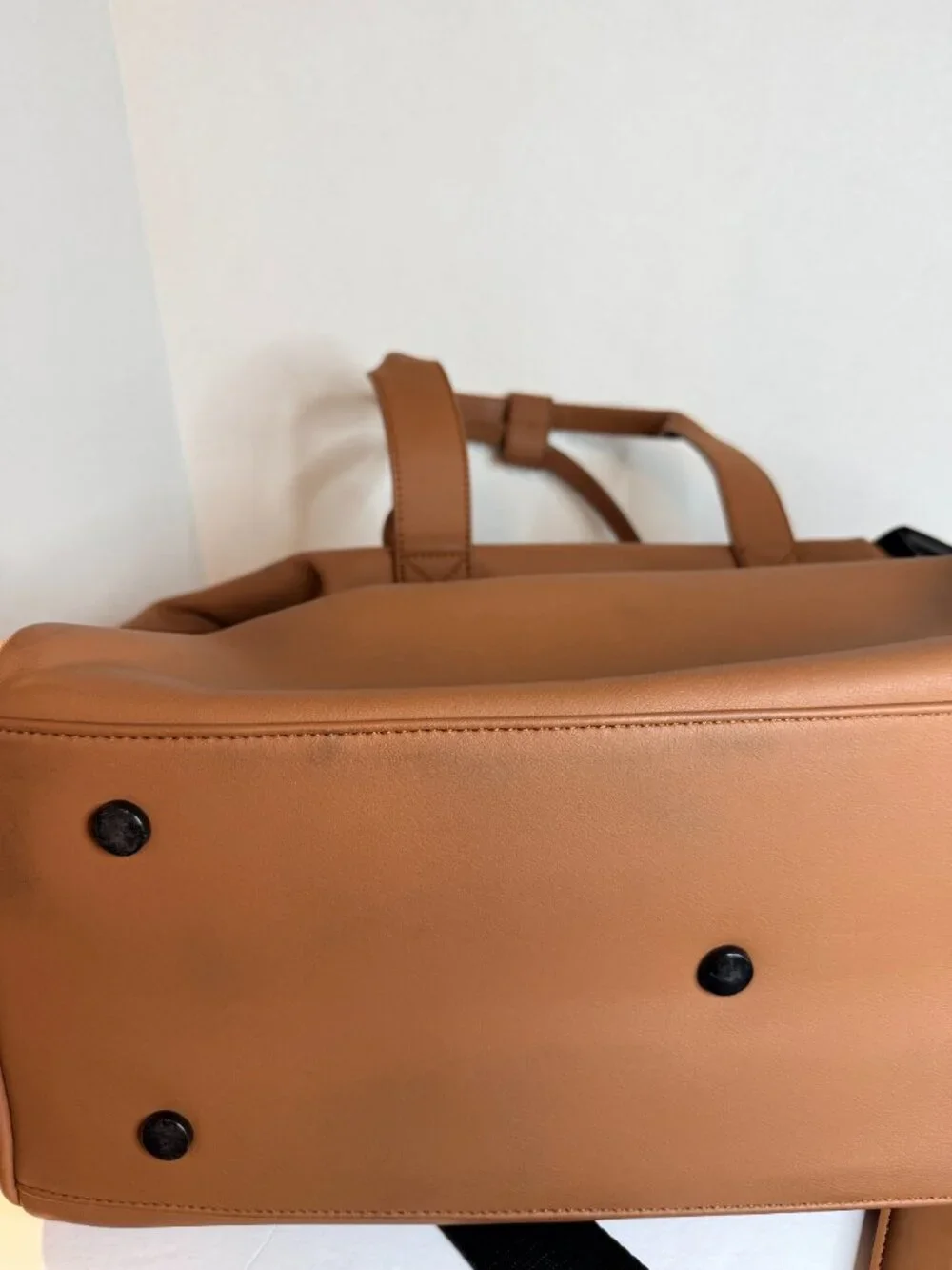 CALPAK Tan Brown Travel Duffel Weekender Carryon Overnight- Some Peeling